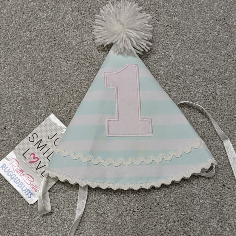 Ruffle Butts 1 year birthday hat